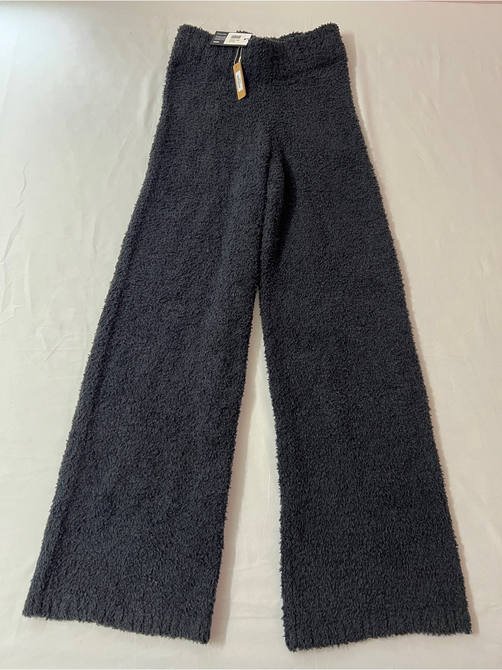 SKIMS Cozy Knit Full Zip Up Jacket + Wide Leg Flare Pants Pant Set Black Onyx - Picture 4 of 5